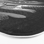 Gatorland Zoo alligator statue Route 1 St. Augustine, Florida everglades black and white photograph Bath Mat Gallery Image 3