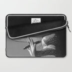 Gatorland Zoo alligator statue Route 1 St. Augustine, Florida everglades black and white photograph Laptop Sleeve Gallery Image 2