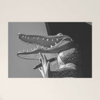 Gatorland Zoo alligator statue Route 1 St. Augustine, Florida everglades black and white photograph Welcome Mat Gallery Image 1