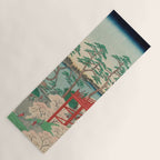 Spring Blossoms and Pond Ukiyo-e Japanese Art Yoga Mat Gallery Image 1