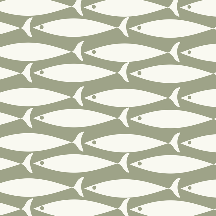 Fish Pattern in Sage Coffee Mug Gallery Image 2