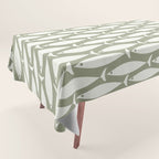 Fish Pattern in Sage Tablecloth Gallery Image 1