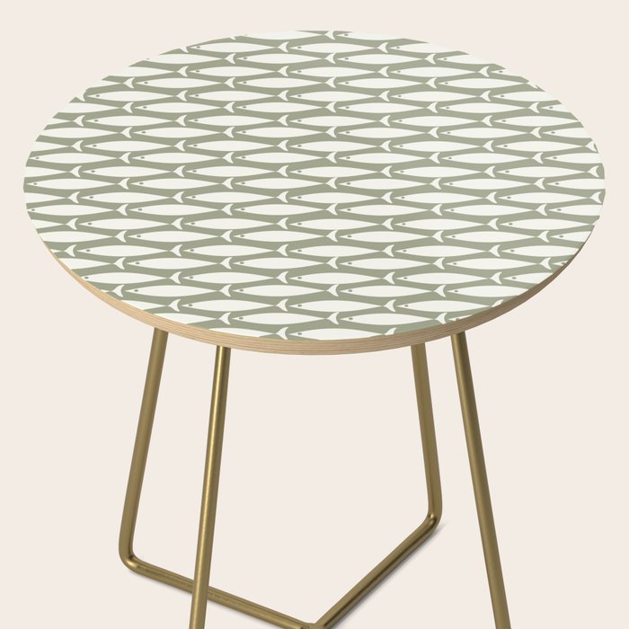 Fish Pattern in Sage Side Table Gallery Image 2