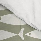 Fish Pattern in Sage Comforter Gallery Image 4