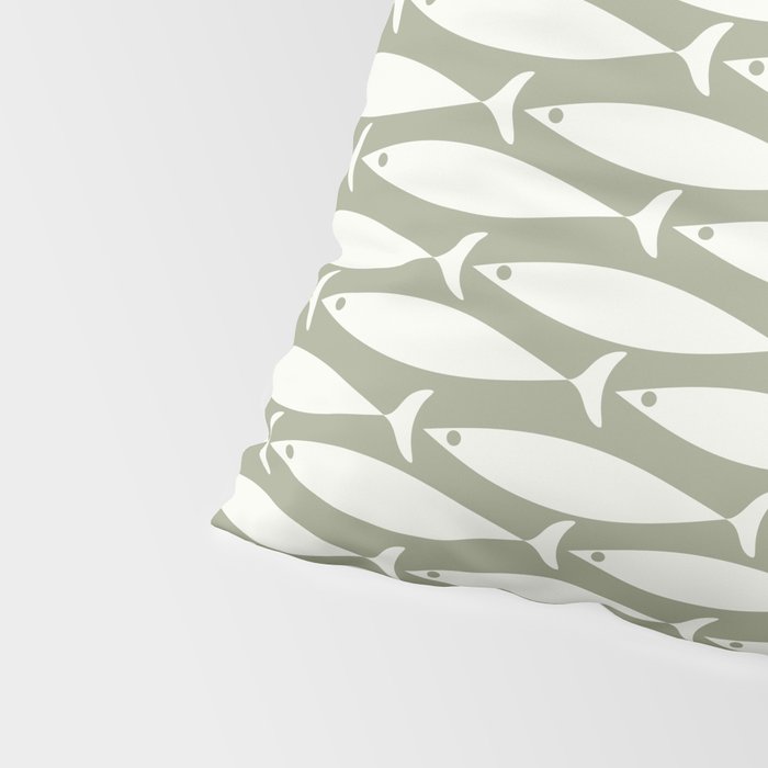 Fish Pattern in Sage Pillow Sham Gallery Image 4