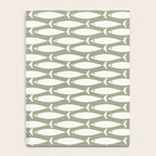 Fish Pattern in Sage Notebook Gallery Image 4