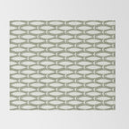 Fish Pattern in Sage Throw Blanket Gallery Image 2