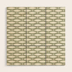 Fish Pattern in Sage Wood Wall Art Gallery Image 1
