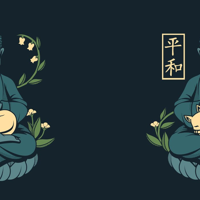 Cat Meditation Buddhism Buddha by Tobe Fonseca Coffee Mug Gallery Image 2