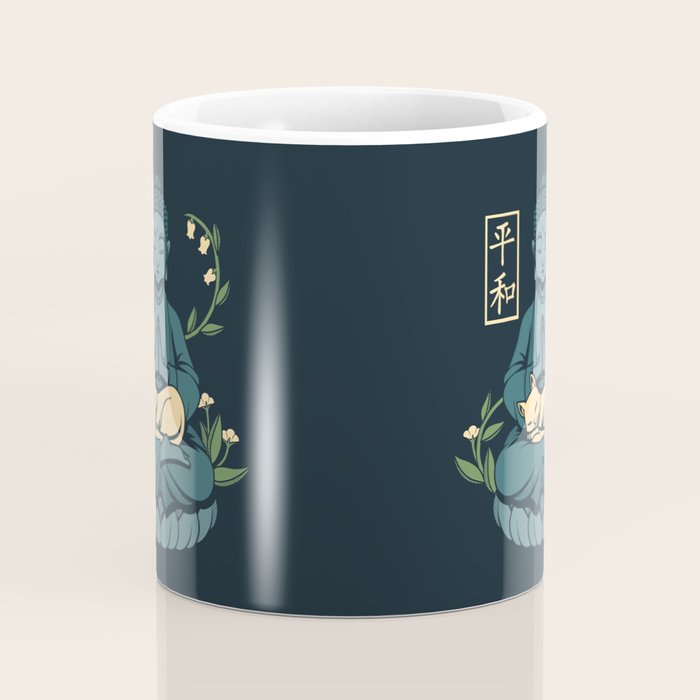 Cat Meditation Buddhism Buddha by Tobe Fonseca Coffee Mug Gallery Image 4