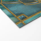 Elegant Stained Glass Art Deco Window With Marble And Gemstone Welcome Mat Gallery Image 2
