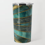 Elegant Stained Glass Art Deco Window With Marble And Gemstone Travel Mug Gallery Image 1