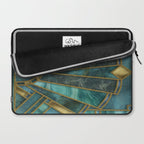 Elegant Stained Glass Art Deco Window With Marble And Gemstone Laptop Sleeve Gallery Image 2