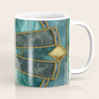 Elegant Stained Glass Art Deco Window With Marble And Gemstone Coffee Mug Gallery Image 1