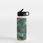 Elegant Stained Glass Art Deco Window With Marble And Gemstone Water Bottle Gallery Image 1