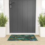 Elegant Stained Glass Art Deco Window With Marble And Gemstone Welcome Mat Gallery Image 3