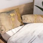 Golden Tears (Freya's Heartache) portrait painting by Gustav Klimt Pillow Sham Gallery Image 2