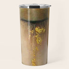 Golden Tears (Freya's Heartache) portrait painting by Gustav Klimt Travel Mug Gallery Image 1