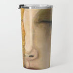 Golden Tears (Freya's Heartache) portrait painting by Gustav Klimt Travel Mug Gallery Image 3