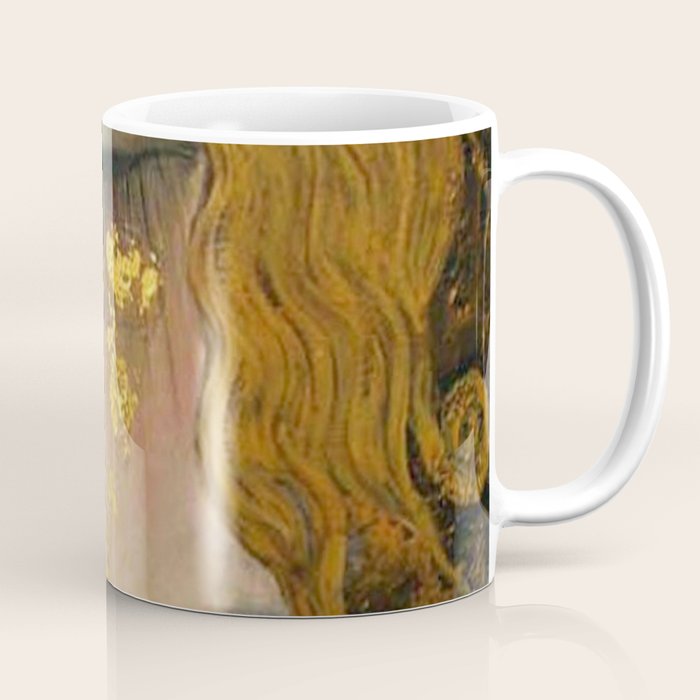 Golden Tears (Freya's Heartache) portrait painting by Gustav Klimt Coffee Mug Gallery Image 1