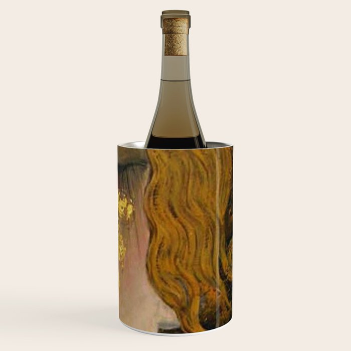 Golden Tears (Freya's Heartache) portrait painting by Gustav Klimt Wine Chiller Gallery Image 3