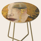 Golden Tears (Freya's Heartache) portrait painting by Gustav Klimt Side Table Gallery Image 2