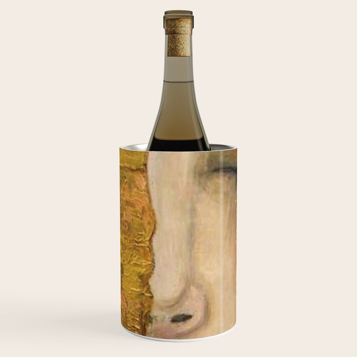 Golden Tears (Freya's Heartache) portrait painting by Gustav Klimt Wine Chiller Gallery Image 2