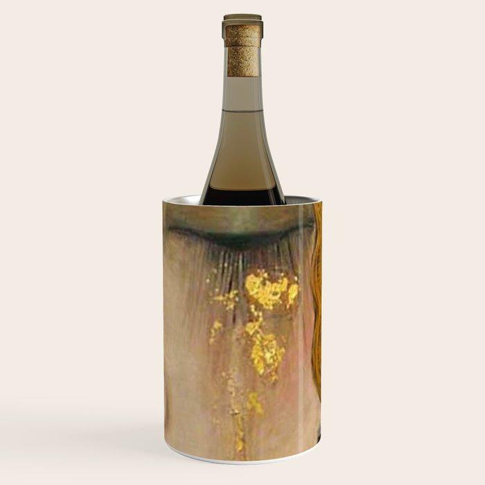 Golden Tears (Freya's Heartache) portrait painting by Gustav Klimt Wine Chiller Gallery Image 1