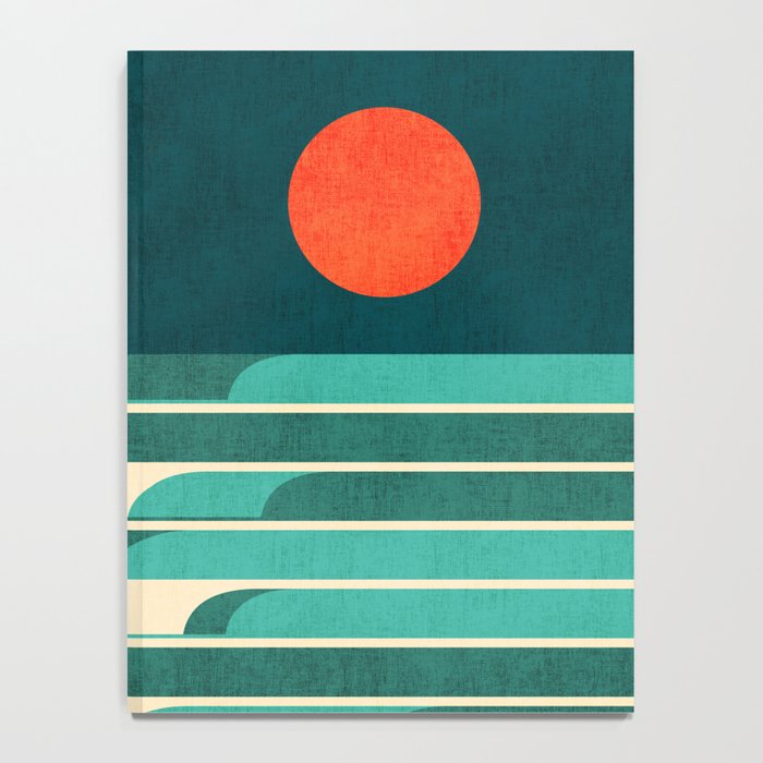 Chasing wave under the red moon Notebook Gallery Image 4