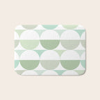Mid-Mod geometric Sun and Moon tile - Sage Green Bath Mat Gallery Image 1