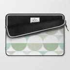 Mid-Mod geometric Sun and Moon tile - Sage Green Laptop Sleeve Gallery Image 2