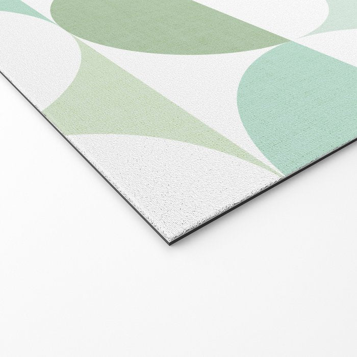 Mid-Mod geometric Sun and Moon tile - Sage Green Welcome Mat Gallery Image 2