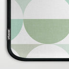 Mid-Mod geometric Sun and Moon tile - Sage Green Laptop Sleeve Gallery Image 3