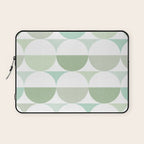 Mid-Mod geometric Sun and Moon tile - Sage Green Laptop Sleeve Gallery Image 1