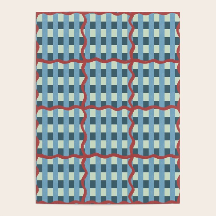 Nautical Rustic Plaid Poster Gallery Image 4