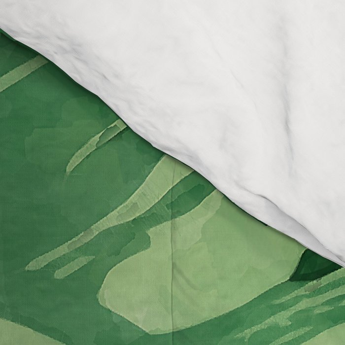 Tropical banana leaves IV Comforter Gallery Image 4
