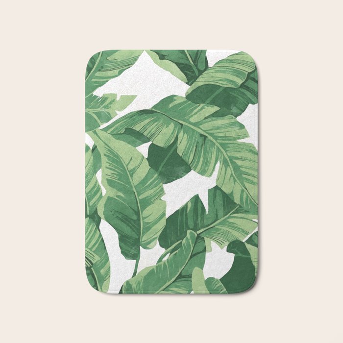 Tropical banana leaves IV Bath Mat Gallery Image 1
