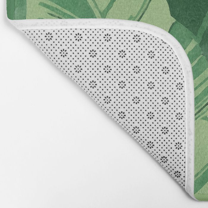 Tropical banana leaves IV Bath Mat Gallery Image 2