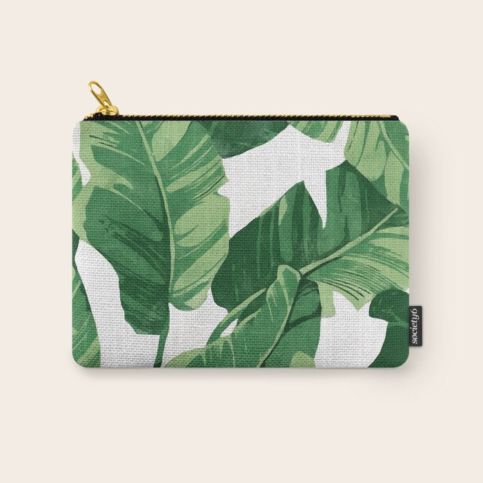 Tropical banana leaves IV Carry All Pouch Gallery Image 1