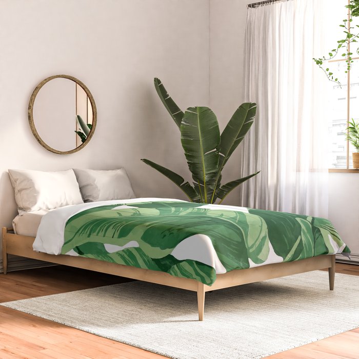 Tropical banana leaves IV Comforter Gallery Image 2