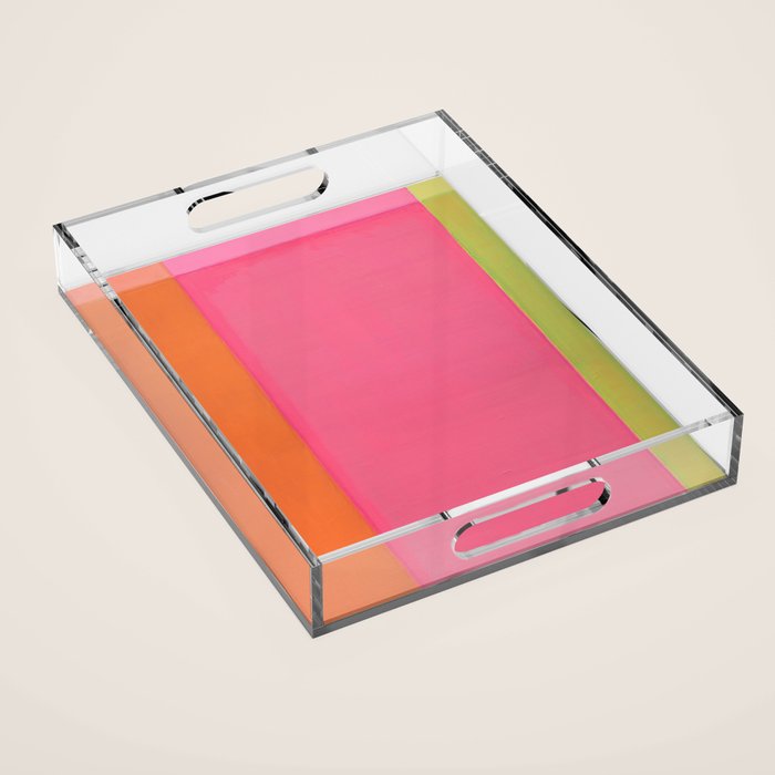 Walking to Work Abstract Painting Acrylic Tray Gallery Image 1