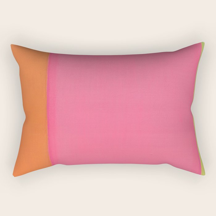 Walking to Work Abstract Painting Rectangular Pillow Gallery Image 2