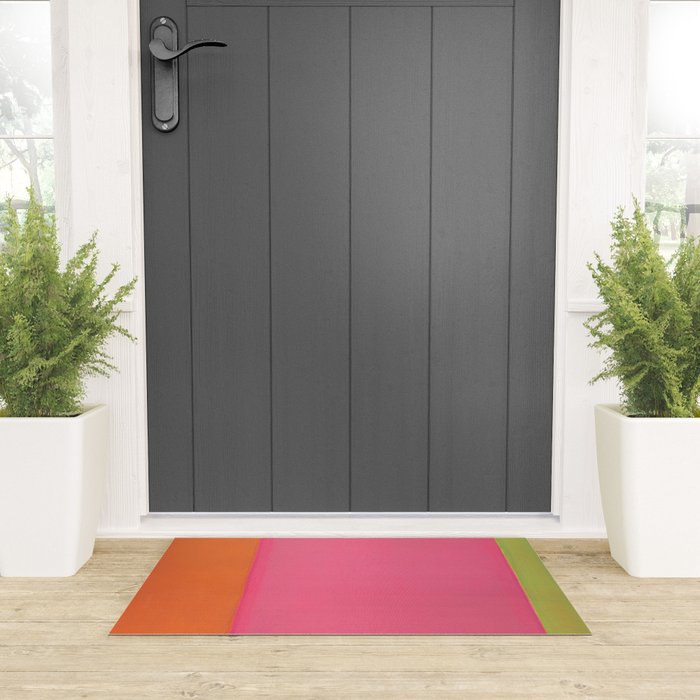 Walking to Work Abstract Painting Welcome Mat Gallery Image 3