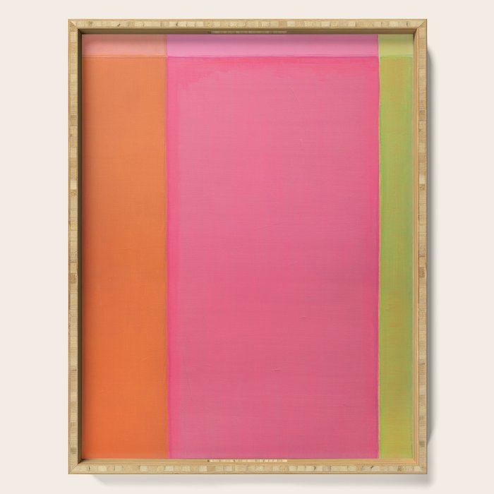 Walking to Work Abstract Painting Serving Tray Gallery Image 1