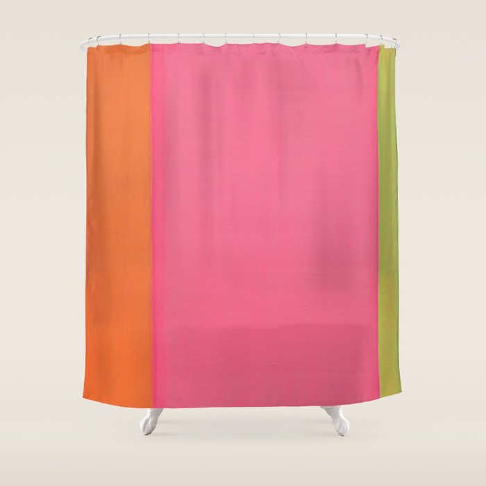 Walking to Work Abstract Painting Shower Curtain Gallery Image 1