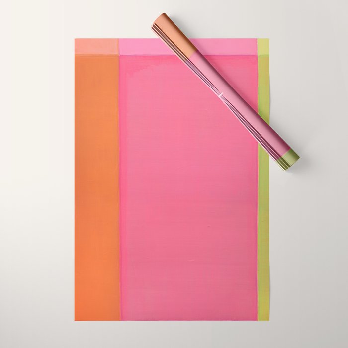 Walking to Work Abstract Painting Wrapping Paper Gallery Image 1