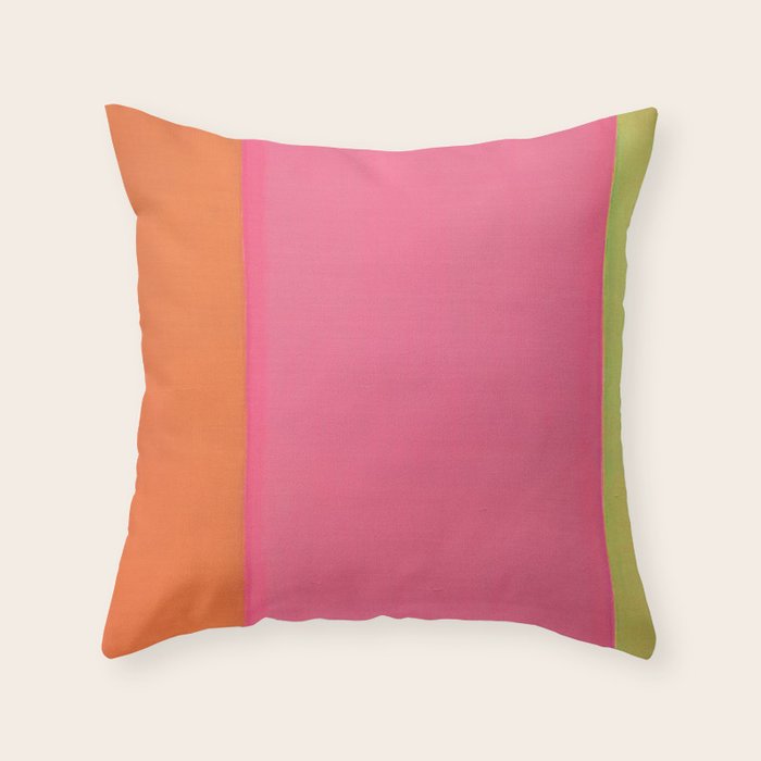 Walking to Work Abstract Painting Throw Pillow Gallery Image 1