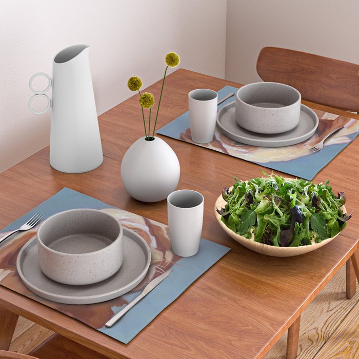 Golden Retriever Puppy Original Oil Painting Placemat Gallery Image 2