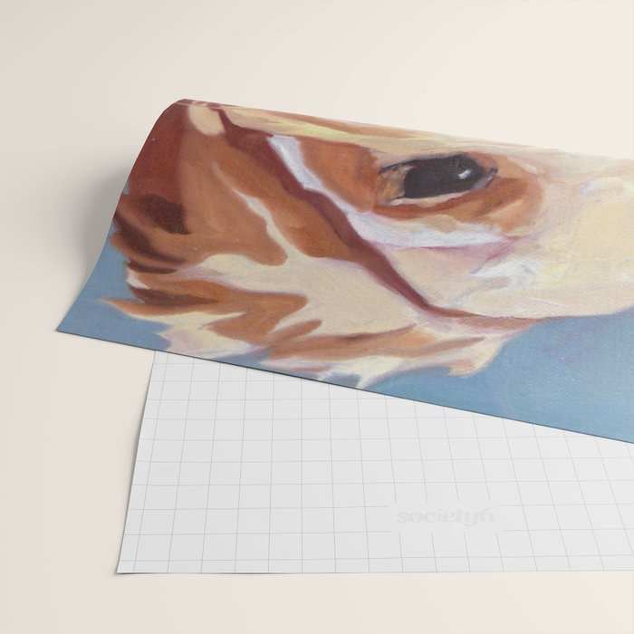 Golden Retriever Puppy Original Oil Painting Wrapping Paper Gallery Image 2