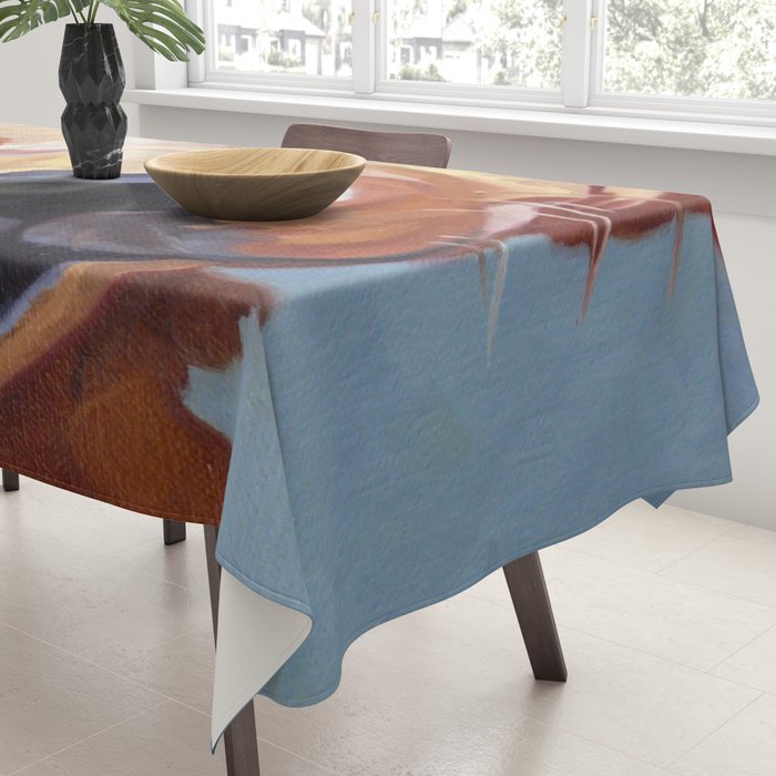 Golden Retriever Puppy Original Oil Painting Tablecloth Gallery Image 3